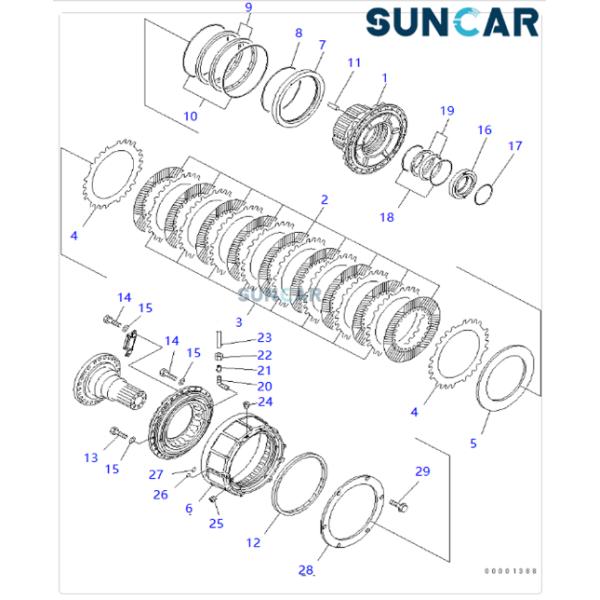 56B-22-13460 56B-22-13461 Wheel Hub Oil Seal For Komatsu Dump Truck HM350 HM400