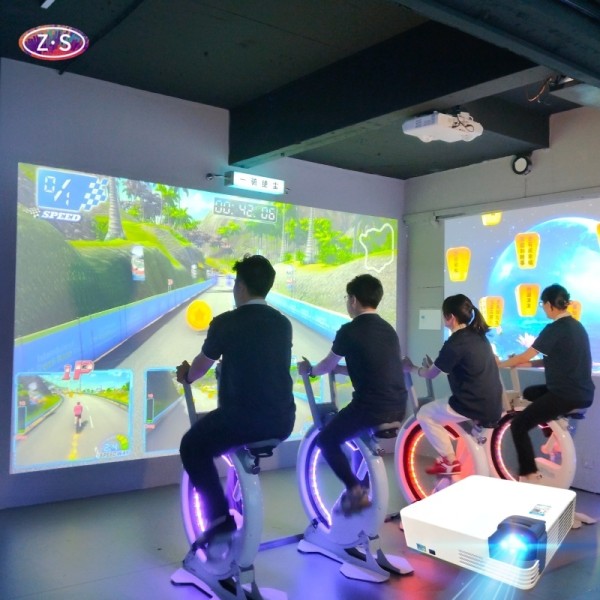 Dynamic Fitness Gaming Solution AR Bike Race Technology Entertainment Equipment