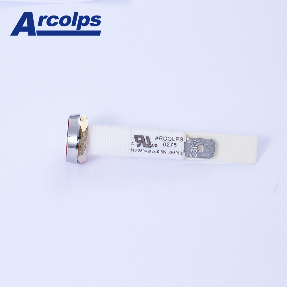 Energy Efficient Plastic LED Panel Mount Indicator Light 6.3mm Terminal IP65 Rated Durable for 12V DC Automotive Dashboards