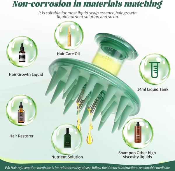 Applicateur d' huile de silicone sans BPA avec pinceau de massage