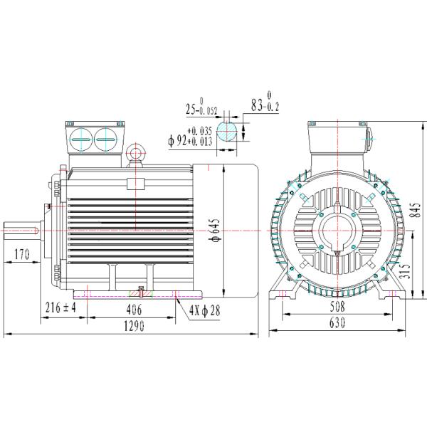 генератор постоянного магнита 75kw 300rpm 400V 60HZ PMG PMSG одновременный для ветротурбины