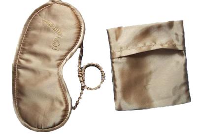 Lovely Embroidery Logo Eye Cover For Sleeping , Sleep Blindfold With Pouch Packing For Airplane