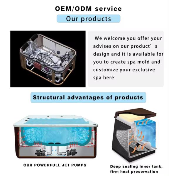 Белый акриловый уголок для 5 человек с светодиодным освещением гидротерапия горячая ванна E-371S
