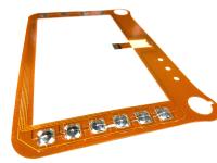 Painel de controle de membrana de gravação de cobre flexível com design OEM