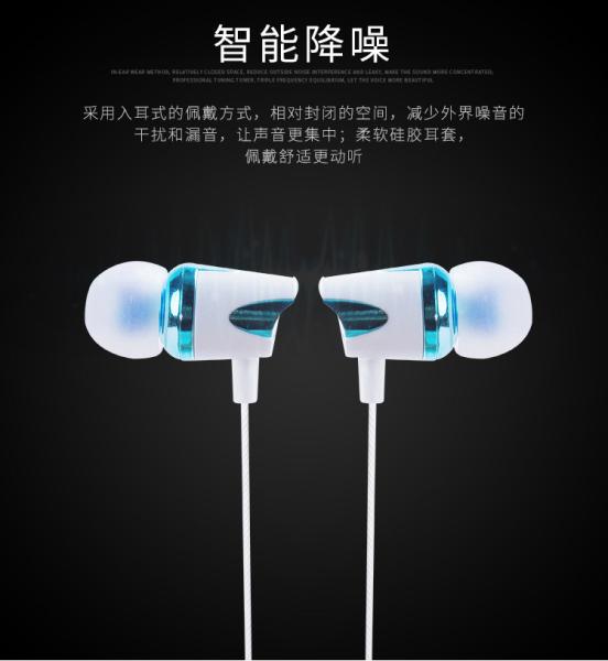 Metal Noise Cancelling Sport Earbuds / Hifi Wired Stereo Headphone With Mic Piezo And Moving - Coil Dual Unit Handsfree