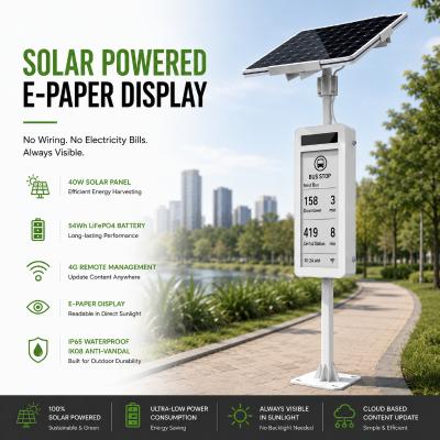 31.2 inch Solar E-Paper Display | Off-Grid Outdoor Digital Signage
