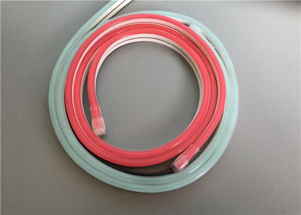 Pink And Ice Blue Silicone Rope LED Ribbon Lights 12 / 24V IP67