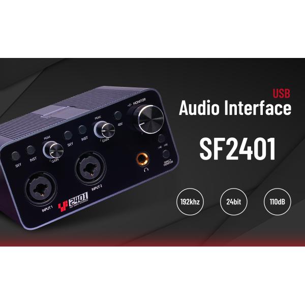 360g Portable Sound Card 797Audio SF2401 USB Audio Interface for Easy Connection
