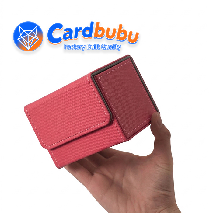 Rigid Luxury Trading Card Protector Soft Flannel Lining Leather Deck Case
