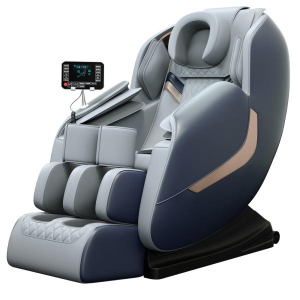 Leather Heated Back And Seat Massager 4d  Electric Massage Chair Zero Gravity Recliner Shiatsu Back Heating Massager