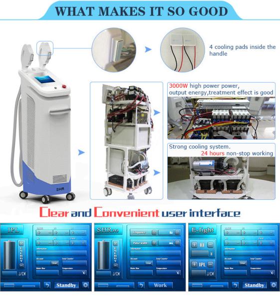 Factory price elight hair removal skin rejuvenation beauty salon equipment ipl shr with fda ce