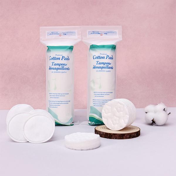 58mm Bamboo Démaquillant Pads personnalisé Peignoirs de coton exfoliant