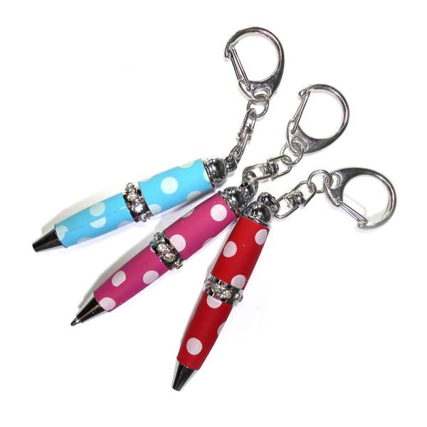 OEM Mini Keychain Brass Ballpoint Pen With Blue Ink Smooth Writing