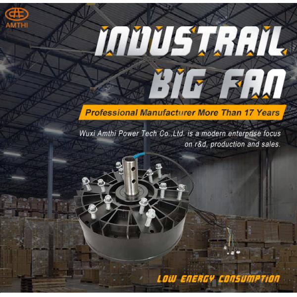 220V/380V Impermeable 2.2KW AC Magneto permanente PMSM sincrónico HVLS Ventiladores de techo Motor