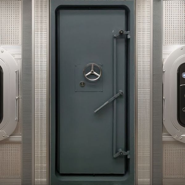 Thick Steel Explosion Proof Door Full Steel Construction Anti Blast Door