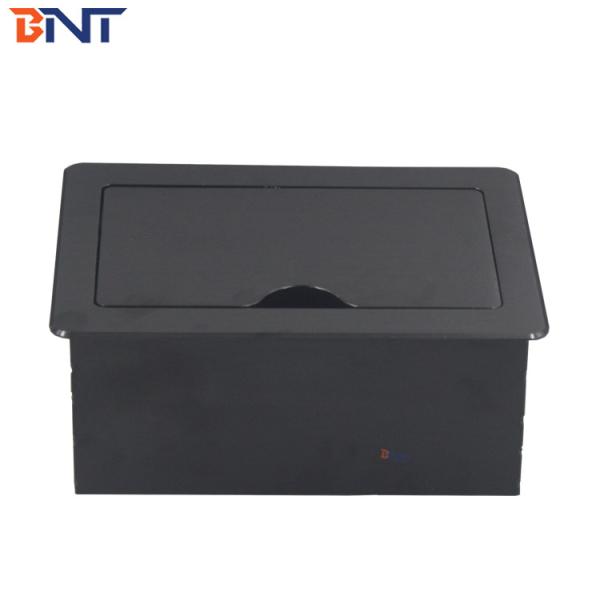 Office room aluminum universal power plug multimedia table socket outlet with slip cover