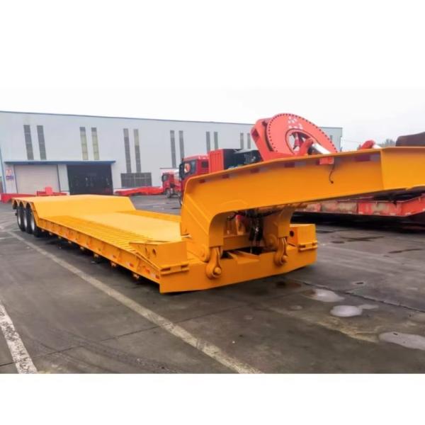 2 Line 4 Axle Low Bed Trailer 80-120ton Detachable Gooseneck Semi Truck Lowboy Trailer For Sale Malawi