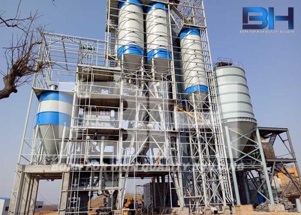 Large Capacity Dry Mortar Plant , Automatic Tower Type Premixed Mortar Plant