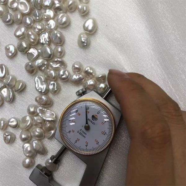 Wholesale of Natural Fresh Water Bright Silver Filigree Shaped Irregular Regeneration Beads Diy Ear Stud Accessories Loose Beads
