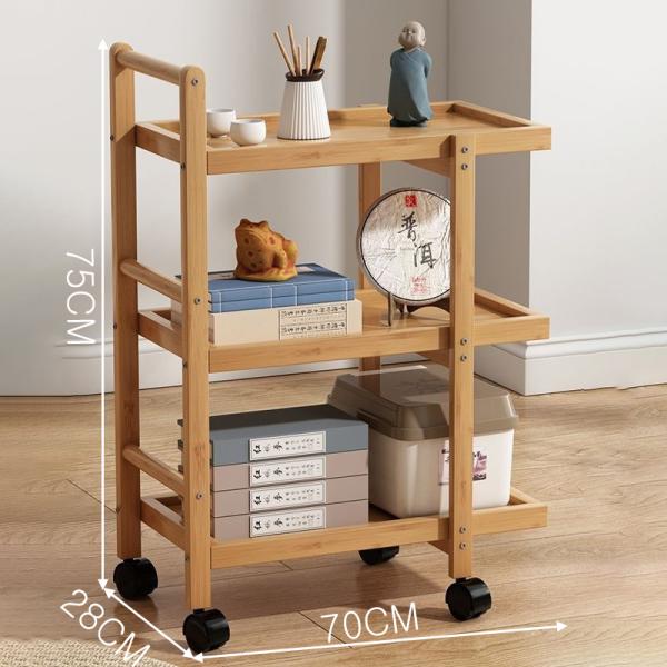 Living Room Furniture Coffee Table Multi Layers Household Moving Shelf Cart Rolling Bedside Sofa Side for Household Decor