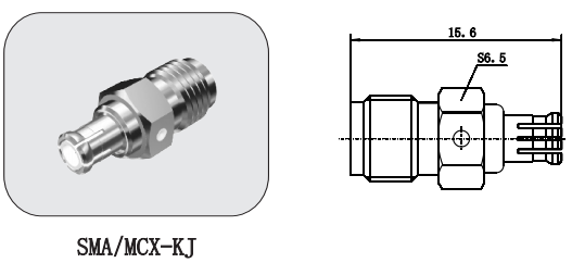 Gold Plated 6GHz SMA Male to MCX Female RF Coaxial Adapter Connector