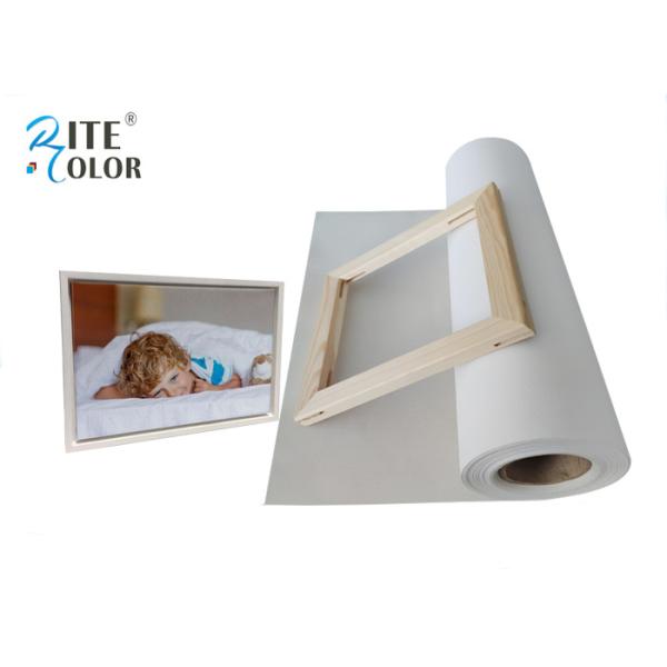 Белый струйный холст Ролльс полиэстера, печати холста полиэстера протягиванные струйными принтерами