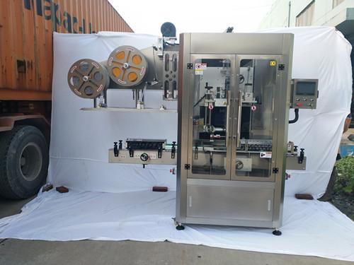 SS304 automatic shrink label applicator for mineral water bottle cap /body with speed 15000bph/24000bph