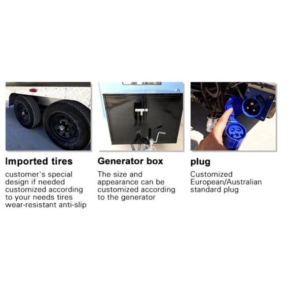 Popular Airstream Mobile Fast Food Trailer Standard Food Truck With Full Kitchen