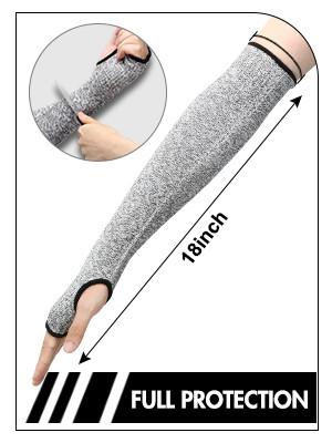 Fishing HPPE Anti Cut Arm Heat Protection Sleeve S M L 13G