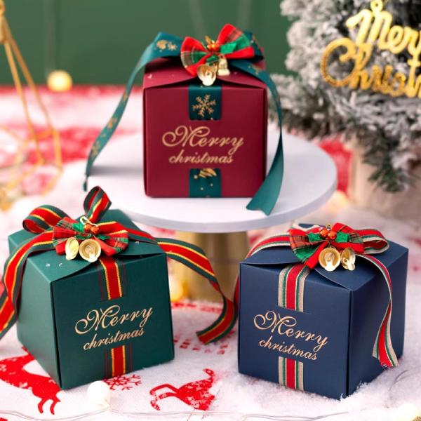 Customized Tote Bag Christmas Paper Gift Box Packaging with Recycled Materials
