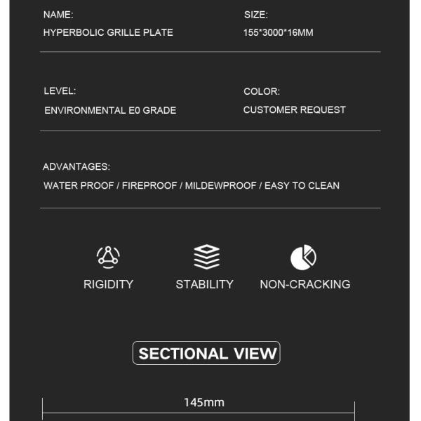 Внутреннее 15mm деревянное WPC рифлить доску гриля панели стены