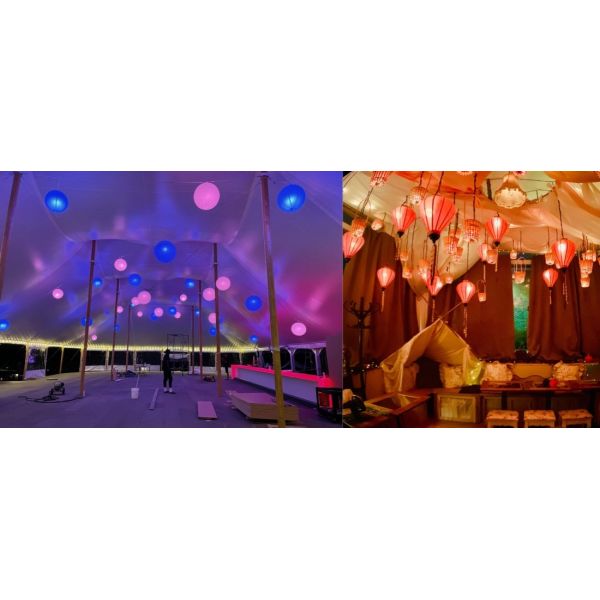 Exhibition Ceiling 120mm Hanging Pixel-controlled DMX RGB Pixel Light Bulb