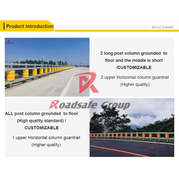 EVA Material Highway Safety Rolling Barrier/Rails & Rail Guards Safety Roller Guardrail Rolling Guard Rails System