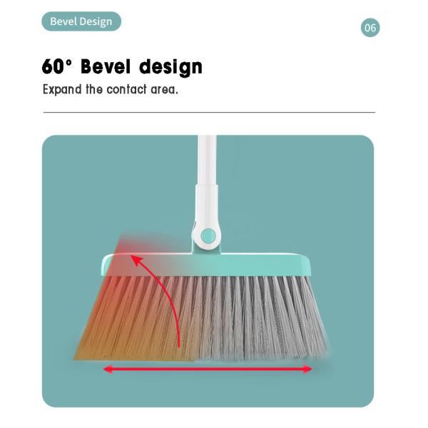 Backward 180 Degree Rotation Dust Push Broom Shaving Frame Clean Sweep 60 Degree Bevel