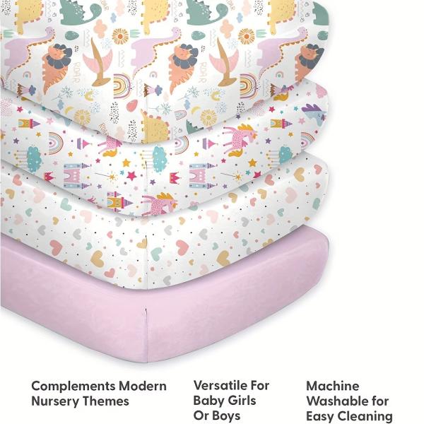 Customizable Cradle Mattress Sheets Fitted Crib Sheets Universal Style For All Season