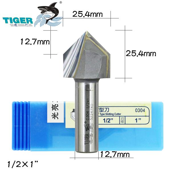 1/2 X 63mm  Tiger Bit V Type  Decorative Face Mill Carbide Inserts 25.4mm