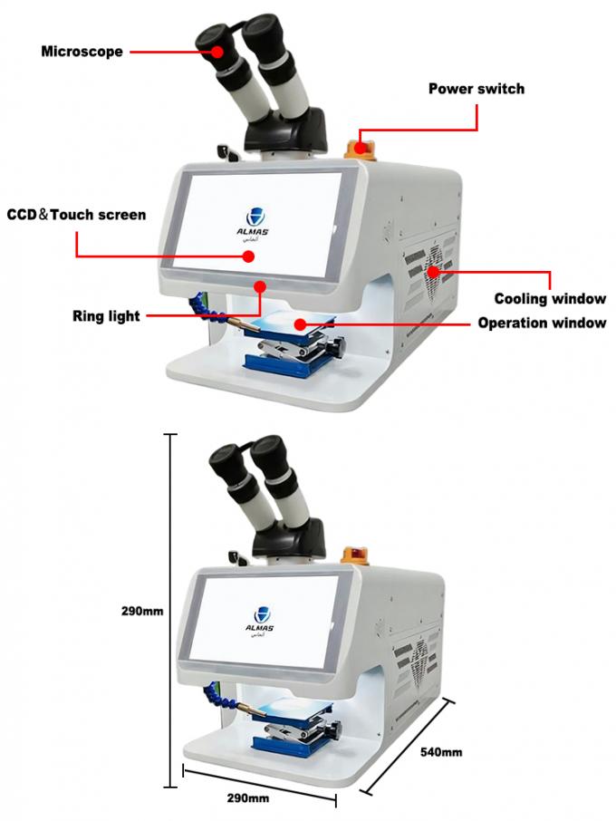 Mini10 200W High Energy Laser Welding Device Lightweight Small YAG Welder with Microscope+CCD Visual System