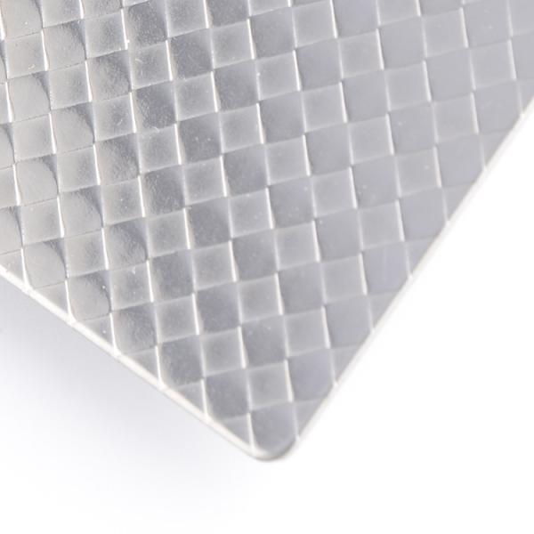 Square Pattern Embossed Stainless Steel Sheet 0.3mm 304 443 Hairline Surface