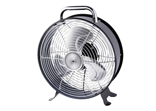 8 Inch Retro Electric Table Mini Clock Fan Antique 4 Metal Blades CE CB GS