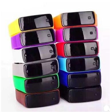 Wholesale Red Time Display Silicone Touch Led Digital Wristwatch 12 Colors Available , Best Cheap Promotion Gift
