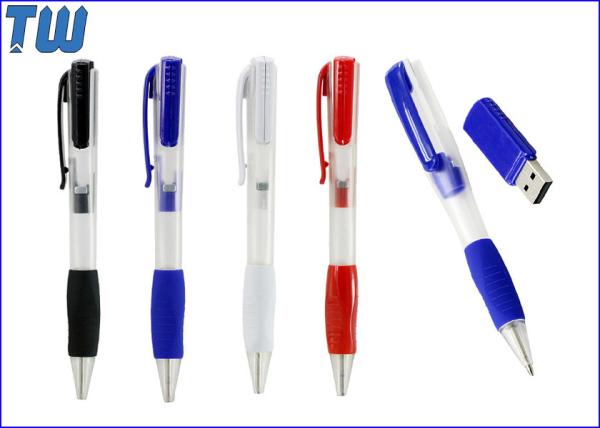 Plastic Transparent Pen USB 1GB USB Memory Stick Thumb Drives