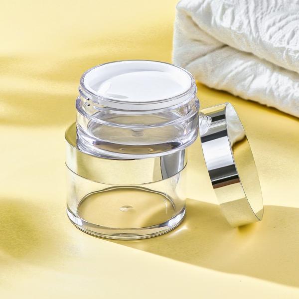 50ml Clear Plastic Cosmetic Cream Jar with Flip Lid