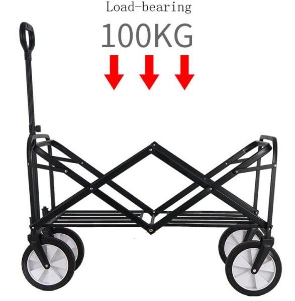 Outdoor Furniture 300LBS Portable Steel and Iron Folding Shopping Cart for Hand Truck