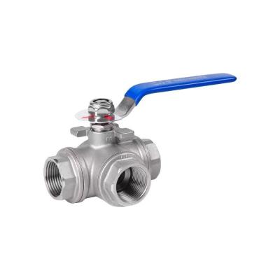 DN15-DN100 L Type Three Way SS304 Ball Valve Normal Temperature