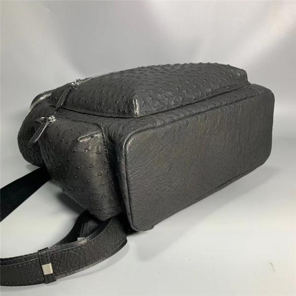Authentic Real Ostrich Skin Men's Large Business Travel Backpack Genuine Exotic Leather Male Top-handle Casual Bag Pack
