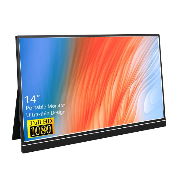 1080P Full HD 14 Inch Portable Monitor For PS4 / XBOX ONE / SWITCH