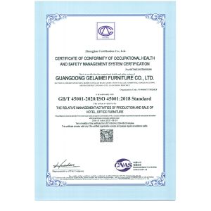 GUANGDONG GELAIMEI FURNITURE CO.,LTD Certificaciones