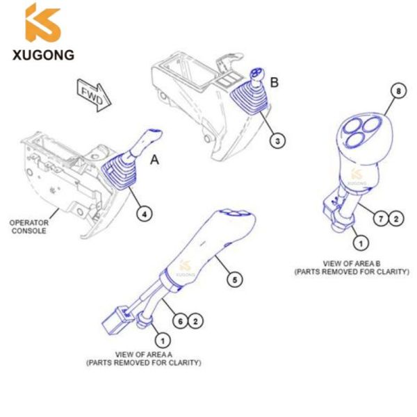Excavator Handle Level Hydraulic Joystick Control 5268848 for Excavator Parts