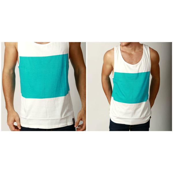Wholesale customized printed cotton tank tops for men gym tank top