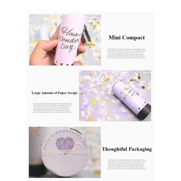 Custom Logo Happy Wedding Birthday Party Biodegradable Paper Spring Confetti Poppers